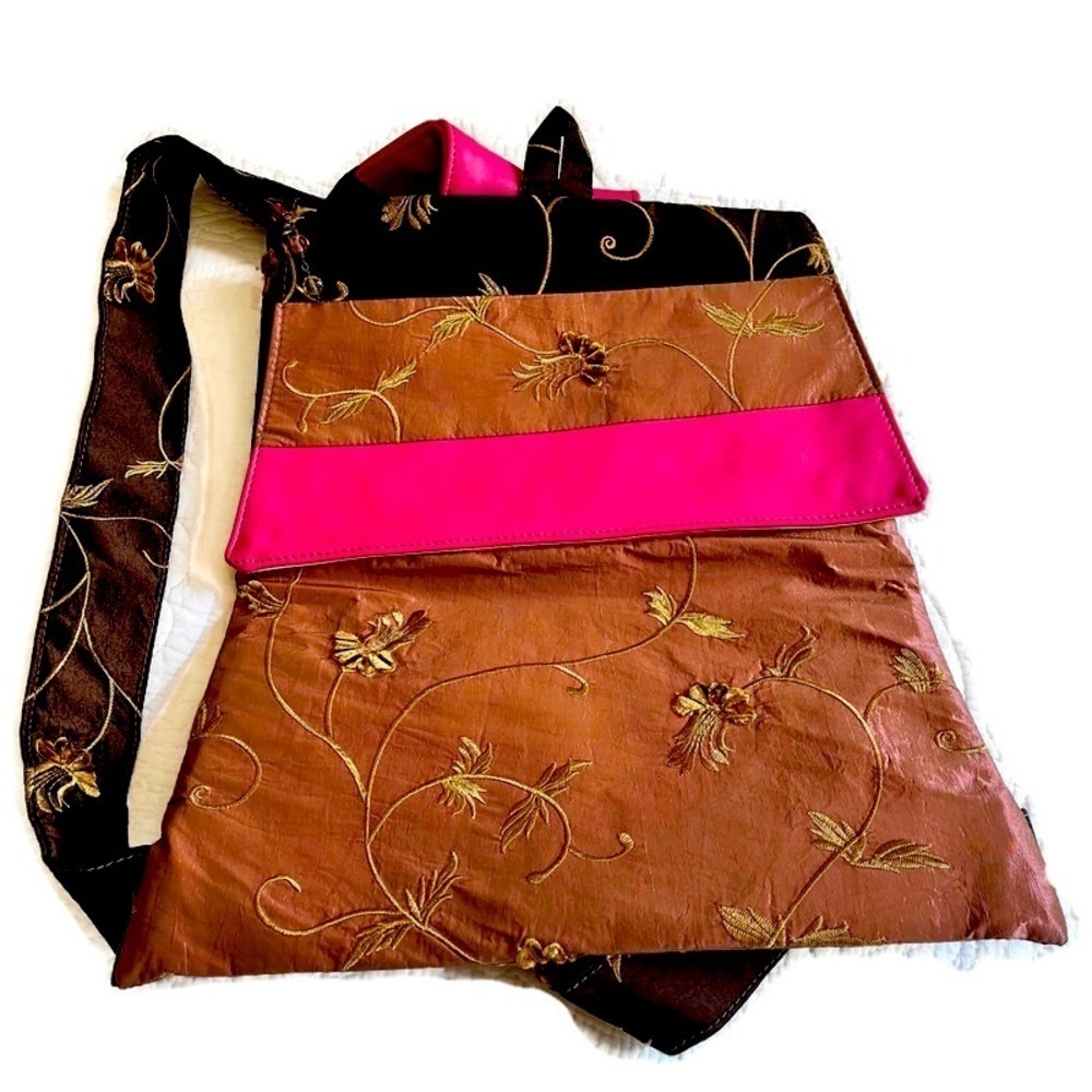 DAS Silky Flap Backpack Embroidered Women's Teen